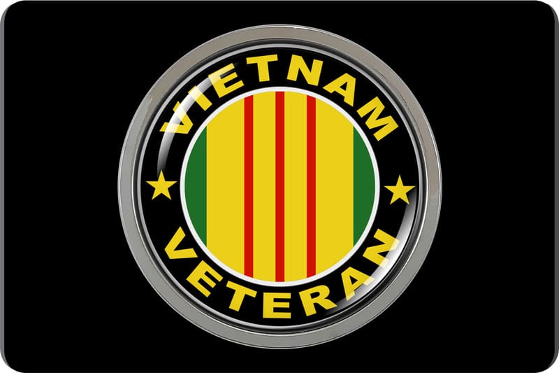 Vietnam Veteran - Tow Hitch Cover with Chrome Emblem